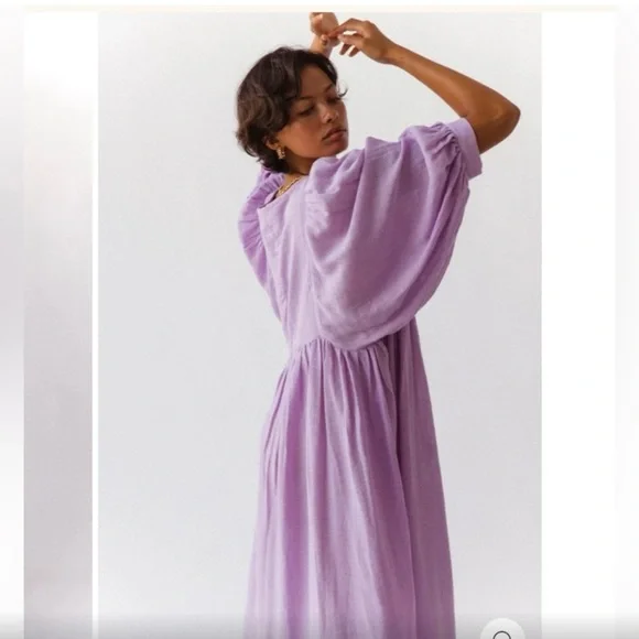 NWT 💜Daughters of India Kyra Midi Dress in Lilac💜 - Picture 9 of 13